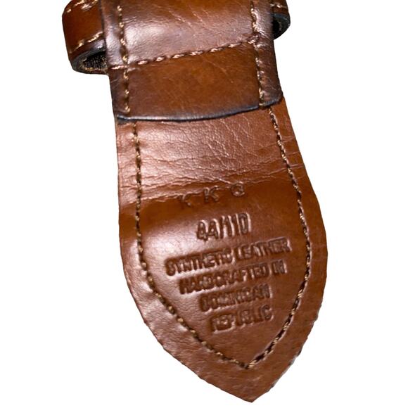 KKG Woven Ribbon Overlay Lobster Print Synthetic Leather red/blue size 44/110 - Picture 7 of 8